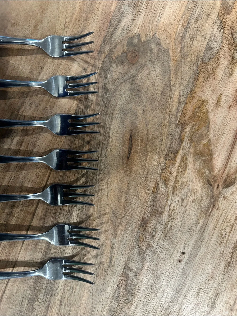 Vintage Japan 3 Star Stainless Steel MCM Replacement Flatware 7 Cocktail Forks
